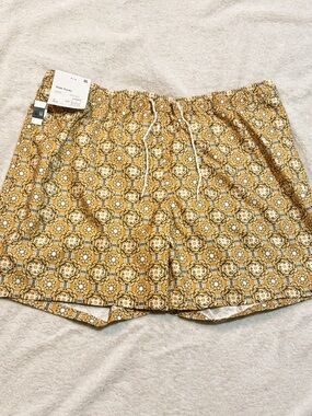 Goodfellow Men’a XL Swim Trunks 7” Inseam Geometric Print Beach Summer NWT